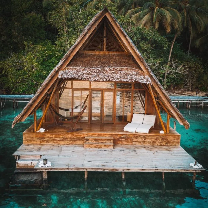 Deluxe Over Water Bungalow at Katembe Raja Ampat