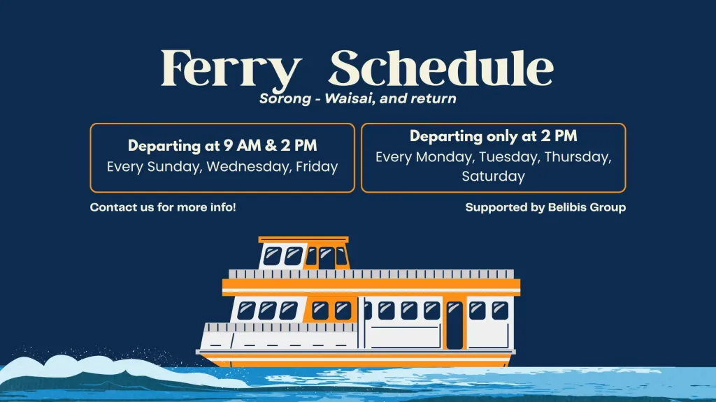 Ferry Schedule to Katembe Private Island Raja Ampat